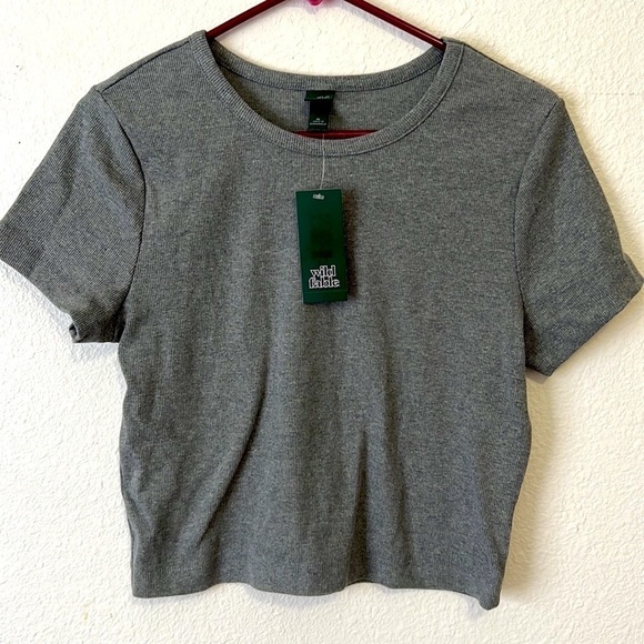 WILD FABLE • Heather Gray Fitted Top - Picture 2 of 5